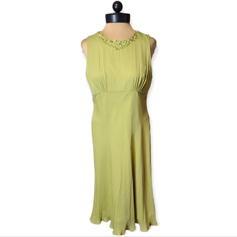 Talbots Green Silk Dress NWT 6P